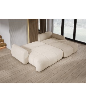 Narożnik COCO z funkcją spania poduszkami i pojemnikiem Now Or Never 06 DOMOHOME