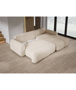 Narożnik COCO z funkcją spania poduszkami i pojemnikiem Now Or Never 06 DOMOHOME