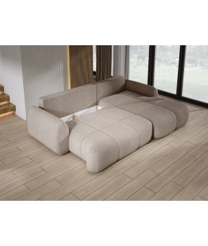 Narożnik COCO z funkcją spania poduszkami i pojemnikiem Now Or Never 16 DOMOHOME