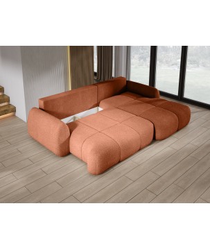 Narożnik COCO z funkcją spania poduszkami i pojemnikiem Now Or Never 56 DOMOHOME