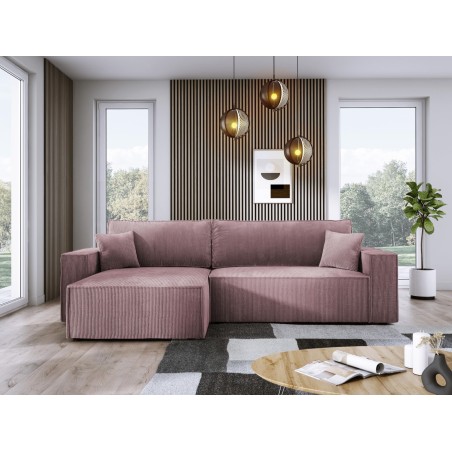 Narożnik POSO XL Lewostronny zestaw z poduszkami wolnostojący tkanina POSO 27 WERSAL