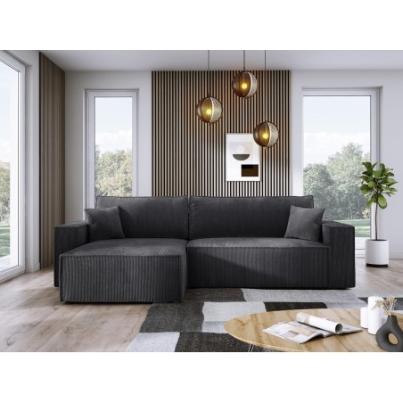 Narożnik POSO XL Lewostronny zestaw z poduszkami wolnostojący tkanina POSO 34 WERSAL