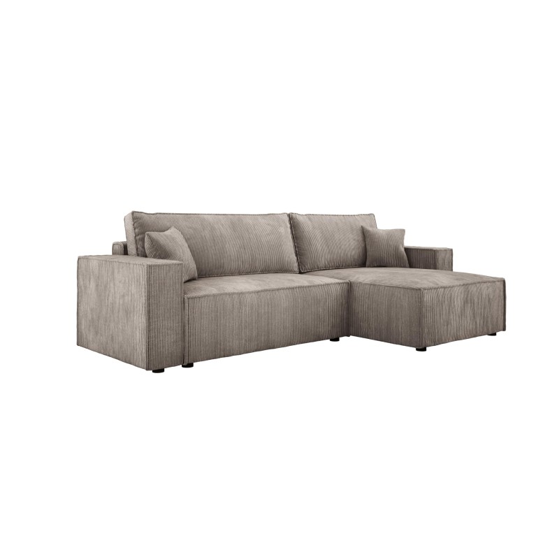 Narożnik POSO XL Prawostronny zestaw z poduszkami wolnostojący tkanina POSO 02 WERSAL