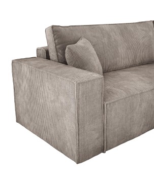 Narożnik POSO XL Prawostronny zestaw z poduszkami wolnostojący tkanina POSO 02 WERSAL