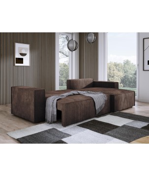 Narożnik POSO XL Prawostronny zestaw z poduszkami wolnostojący tkanina POSO 06 WERSAL