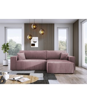 Narożnik POSO XL Prawostronny zestaw z poduszkami wolnostojący tkanina POSO 27 WERSAL