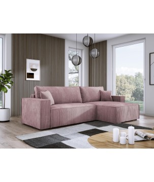 Narożnik POSO XL Prawostronny zestaw z poduszkami wolnostojący tkanina POSO 27 WERSAL