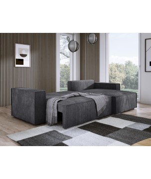 Narożnik POSO XL Prawostronny zestaw z poduszkami wolnostojący tkanina POSO 34 WERSAL