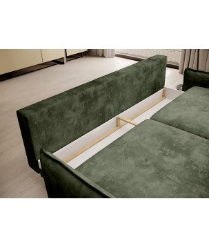 SOFA GLOSSY z funkcją spania i pojemnikiem,wolnostojąca w tkaninie APHRODITE 12 WERSAL