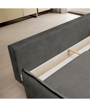 SOFA GLOSSY z funkcją spania i pojemnikiem,wolnostojąca w tkaninie APHRODITE 22 WERSAL