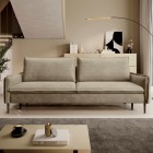 SOFA GLOSSY z funkcją spania i pojemnikiem,wolnostojąca w tkaninie APHRODITE 04 WERSAL