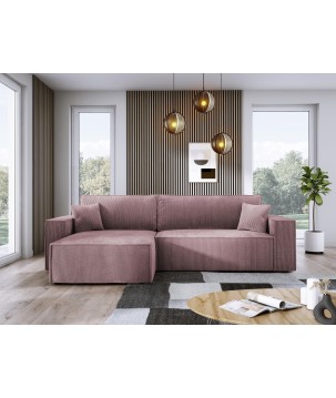 Narożnik POSO XL Lewostronny zestaw z poduszkami wolnostojący tkanina POSO 27 WERSAL