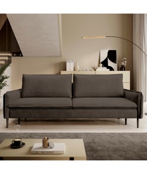 SOFA GLOSSY z funkcją spania i pojemnikiem,wolnostojąca w tkaninie APHRODITE 07 WERSAL