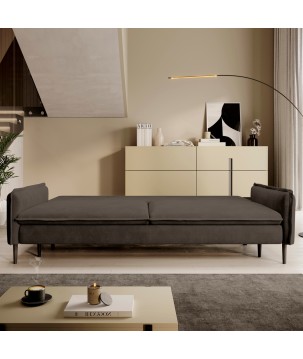 SOFA GLOSSY z funkcją spania i pojemnikiem,wolnostojąca w tkaninie APHRODITE 07 WERSAL