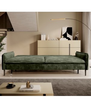 SOFA GLOSSY z funkcją spania i pojemnikiem,wolnostojąca w tkaninie APHRODITE 12 WERSAL