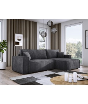 Narożnik POSO XL Lewostronny zestaw z poduszkami wolnostojący tkanina POSO 34 WERSAL