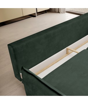 SOFA GLOSSY z funkcją spania i pojemnikiem,wolnostojąca w tkaninie APHRODITE 13 WERSAL