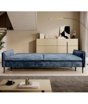 SOFA GLOSSY z funkcją spania i pojemnikiem,wolnostojąca w tkaninie APHRODITE 15 WERSAL