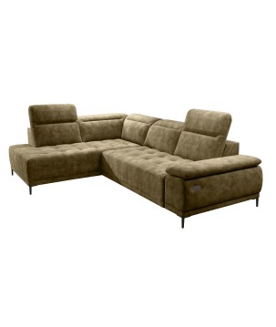 Narożnik FOCUS L z elektryczną regulacją siedziska Lewostronny w tkaninie Promocyjnej SALVADOR 10 WERSAL