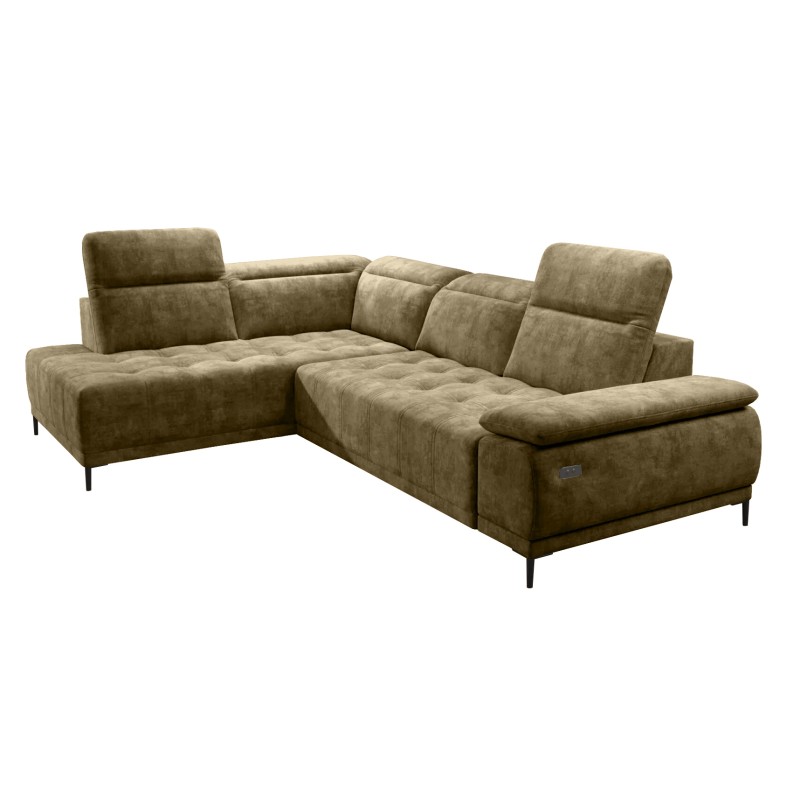 Narożnik FOCUS L z elektryczną regulacją siedziska Lewostronny w tkaninie Promocyjnej SALVADOR 10 WERSAL