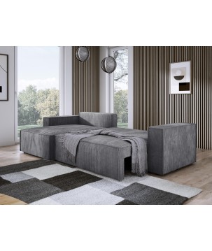 Narożnik POSO XL Lewostronny zestaw z poduszkami wolnostojący tkanina POSO 60 WERSAL