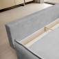 SOFA GLOSSY z funkcją spania i pojemnikiem,wolnostojąca w tkaninie APHRODITE 19 WERSAL