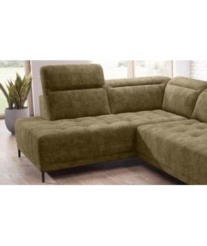 Narożnik FOCUS L z elektryczną regulacją siedziska Lewostronny w tkaninie Promocyjnej SALVADOR 10 WERSAL