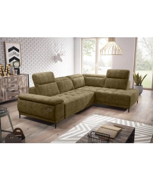 Narożnik FOCUS L z elektryczną regulacją siedziska Prawostronny w tkaninie Promocyjnej SALVADOR 10 WERSAL