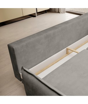 SOFA GLOSSY z funkcją spania i pojemnikiem,wolnostojąca w tkaninie APHRODITE 21 WERSAL