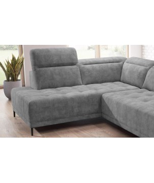 Narożnik FOCUS L z elektryczną regulacją siedziska Lewostronny w tkaninie Promocyjnej SALVADOR 14 WERSAL