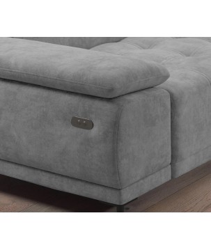 Narożnik FOCUS L z elektryczną regulacją siedziska Prawostronny w tkaninie Promocyjnej SALVADOR 14 WERSAL