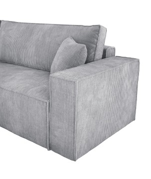 Narożnik POSO XL Lewostronny zestaw z poduszkami wolnostojący tkanina POSO 110 WERSAL