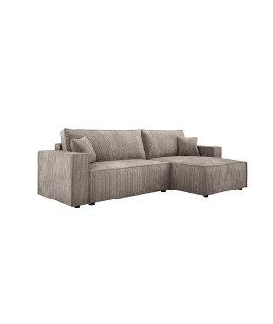 Narożnik POSO XL Prawostronny zestaw z poduszkami wolnostojący tkanina POSO 02 WERSAL