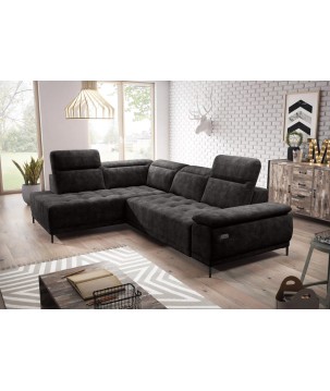 Narożnik FOCUS L z elektryczną regulacją siedziska Lewostronny w tkaninie Promocyjnej SALVADOR 16 WERSAL