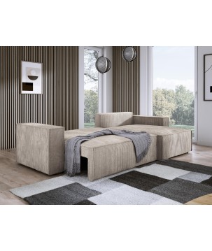 Narożnik POSO XL Prawostronny zestaw z poduszkami wolnostojący tkanina POSO 02 WERSAL