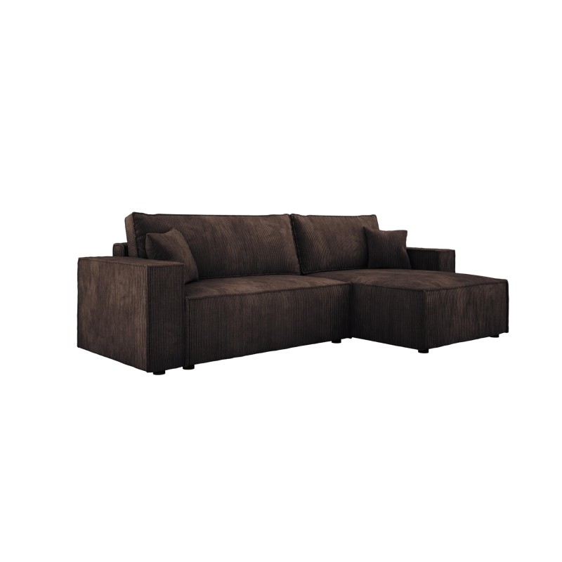 Narożnik POSO XL Prawostronny zestaw z poduszkami wolnostojący tkanina POSO 06 WERSAL