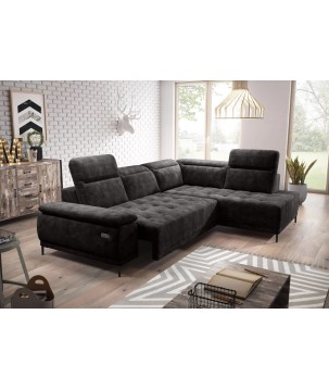 Narożnik FOCUS L z elektryczną regulacją siedziska Prawostronny w tkaninie Promocyjnej SALVADOR 16 WERSAL