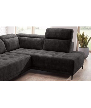 Narożnik FOCUS L z elektryczną regulacją siedziska Prawostronny w tkaninie Promocyjnej SALVADOR 16 WERSAL