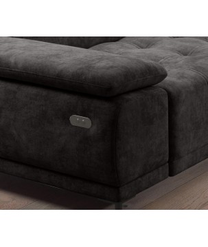 Narożnik FOCUS L z elektryczną regulacją siedziska Prawostronny w tkaninie Promocyjnej SALVADOR 16 WERSAL