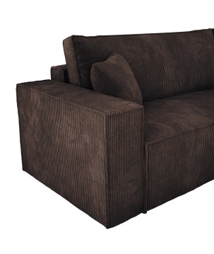 Narożnik POSO XL Prawostronny zestaw z poduszkami wolnostojący tkanina POSO 06 WERSAL