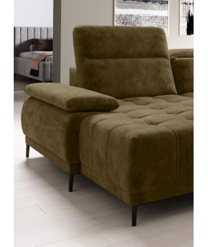 Narożnik FOCUS XL z elektryczną regulacją siedziska Lewostronny w tkaninie Promocyjnej SALVADOR 10 WERSAL