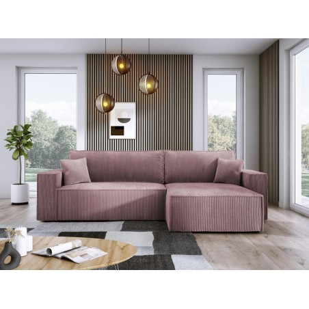 Narożnik POSO XL Prawostronny zestaw z poduszkami wolnostojący tkanina POSO 27 WERSAL