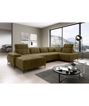 Narożnik FOCUS XL z elektryczną regulacją siedziska Prawostronny w tkaninie Promocyjnej SALVADOR 10 WERSAL