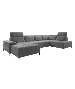 Narożnik FOCUS XL z elektryczną regulacją siedziska Prawostronny w tkaninie Promocyjnej SALVADOR 14 WERSAL