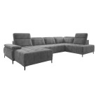 Narożnik FOCUS XL z elektryczną regulacją siedziska Prawostronny w tkaninie Promocyjnej SALVADOR 14 WERSAL