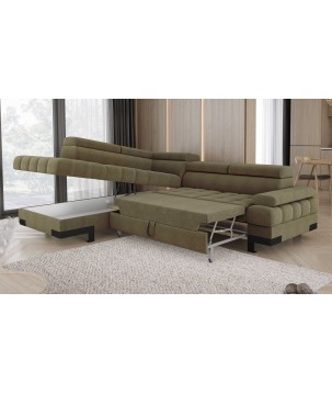 Narożnik SELVA L z funkcją spania i pojemnikiem AUSTIN 12 WERSAL