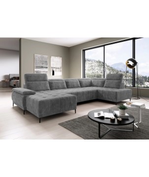 Narożnik FOCUS XL z elektryczną regulacją siedziska Prawostronny w tkaninie Promocyjnej SALVADOR 14 WERSAL