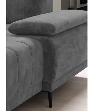 Narożnik FOCUS XL z elektryczną regulacją siedziska Prawostronny w tkaninie Promocyjnej SALVADOR 14 WERSAL