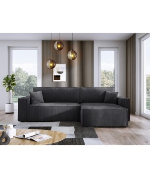 Narożnik POSO XL Prawostronny zestaw z poduszkami wolnostojący tkanina POSO 34 WERSAL