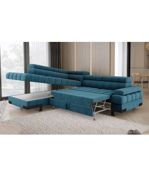 Narożnik SELVA L z funkcją spania i pojemnikiem AUSTIN 14 WERSAL